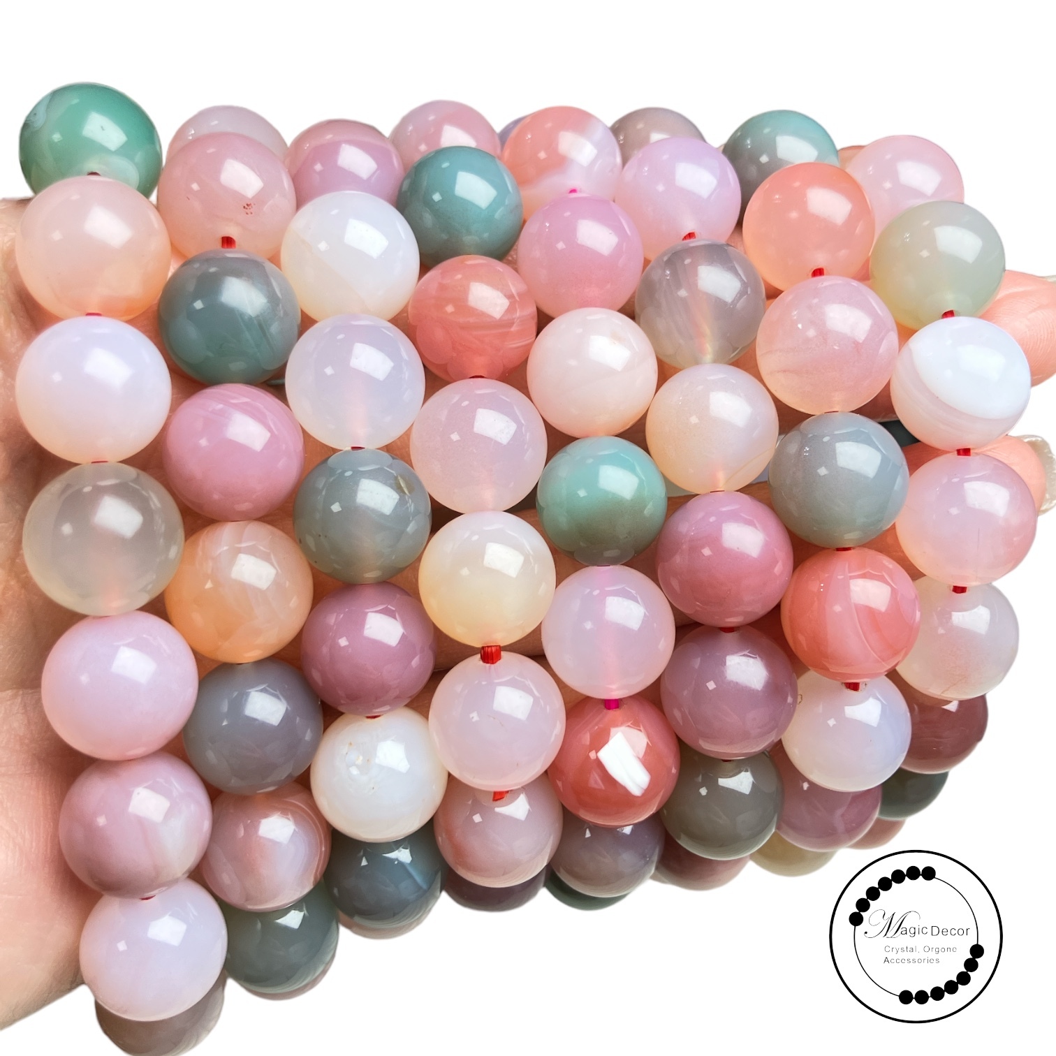 250104-c63 11mm+糖果彩鹽源瑪瑙手串