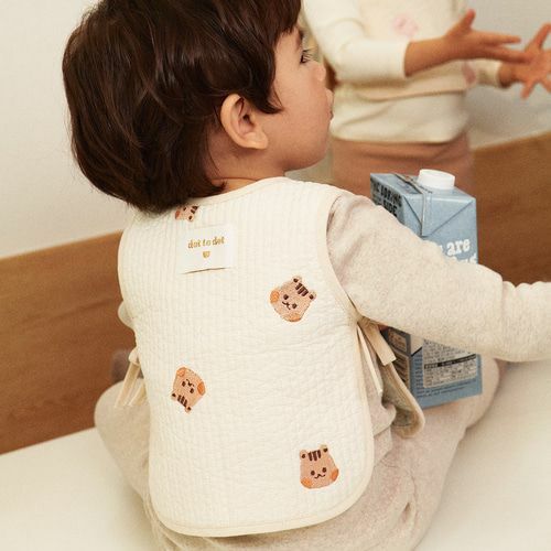 PREMIUM絎縫系列-TOILE DE JOUY法式圖紋雙面圍嘴馬甲