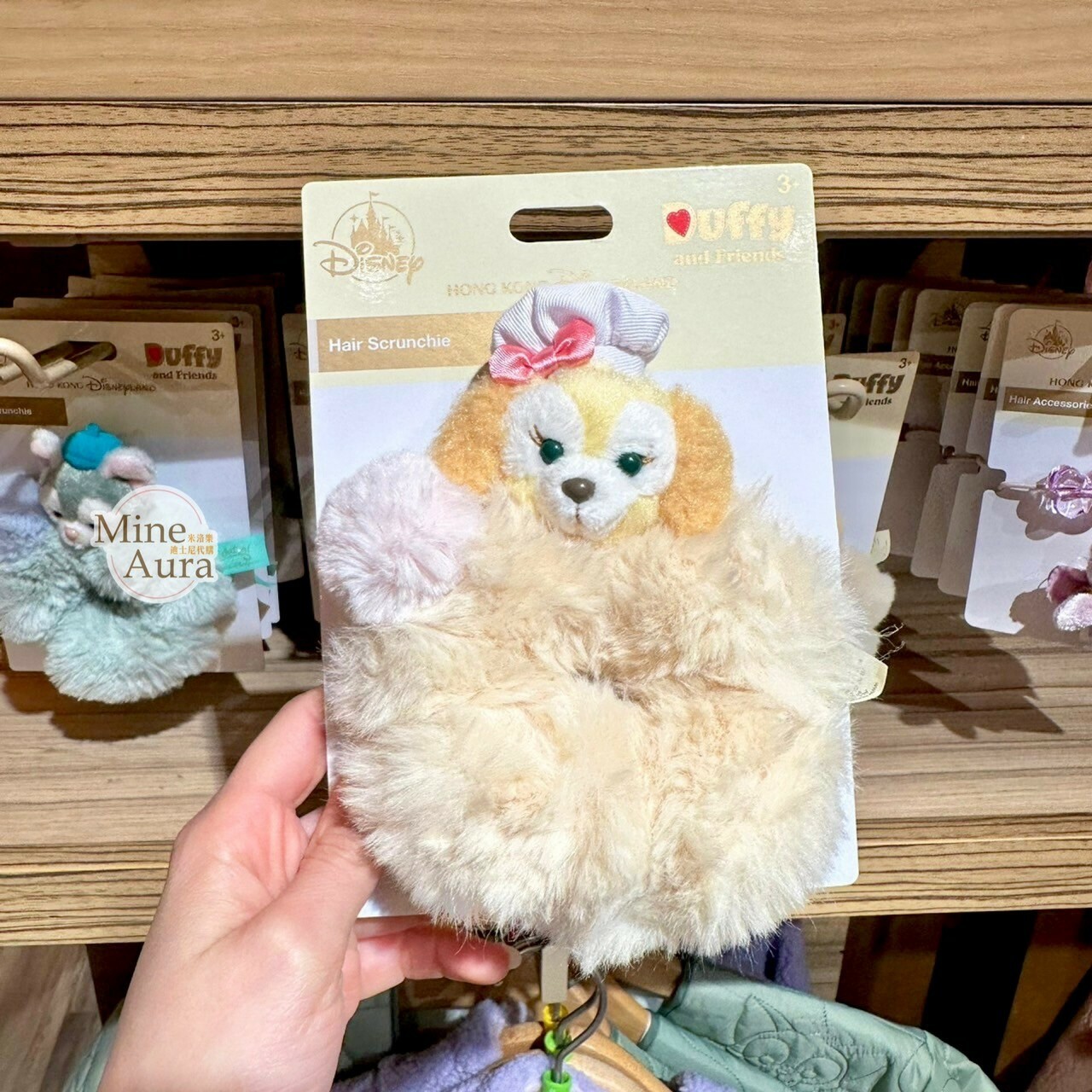 可琦安 餅乾 CookieAnn 絨毛大頭 毛球 造型 毛毛 髮束 大腸圈 髮飾 -香港迪士尼樂園