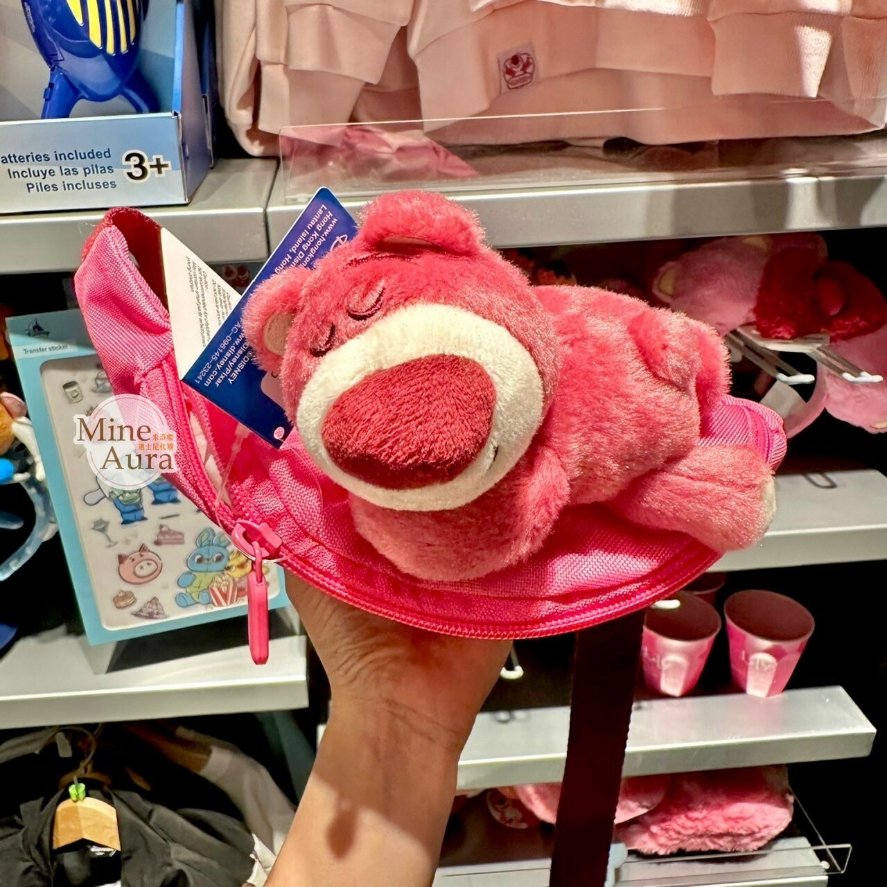熊抱哥 Lotso 趴趴 睡顏 造型 腰包 玩具總動員 Toy Story -香港迪士尼樂園