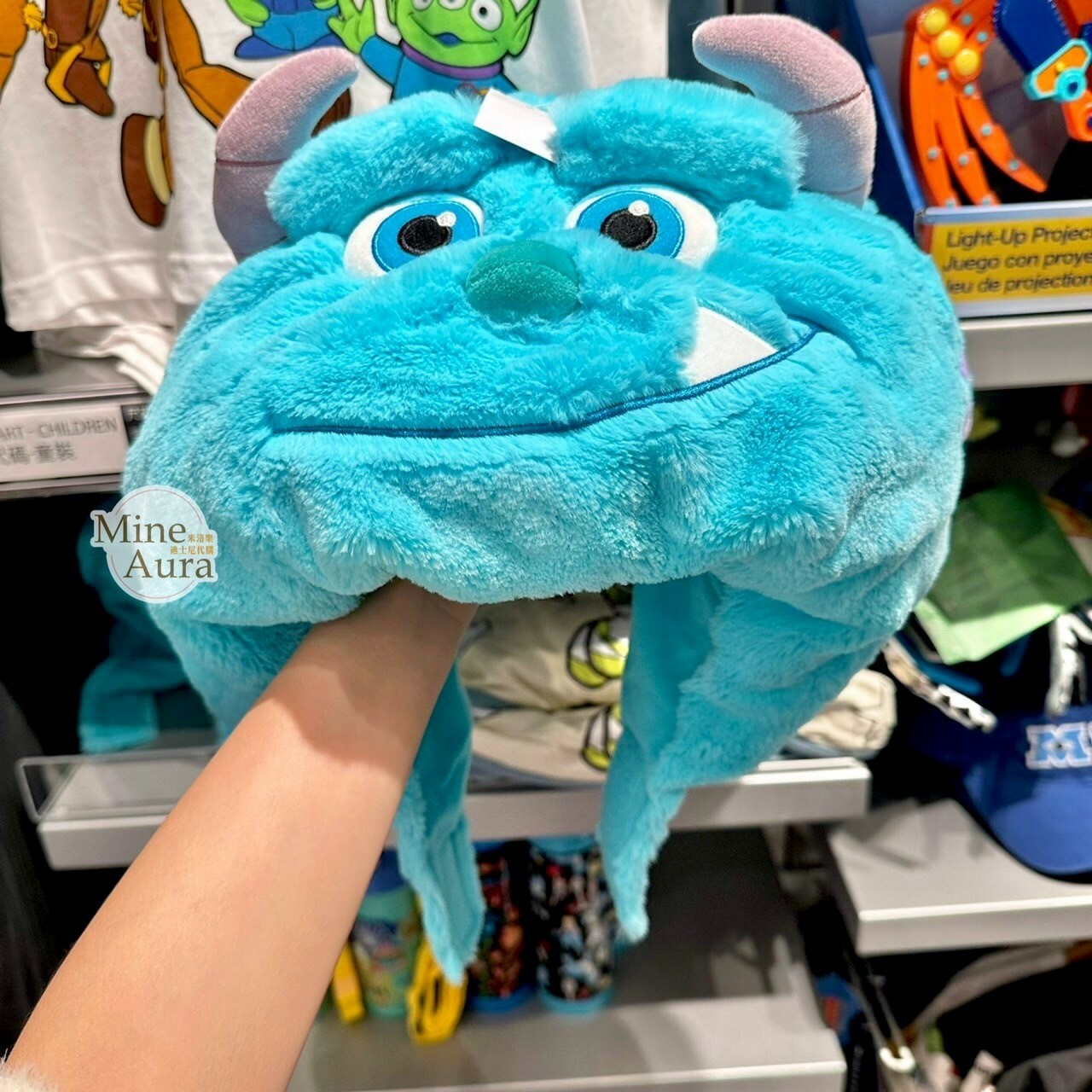 毛怪 蘇利文 Sullivan 絨毛立體大頭 造型帽 怪獸電力公司 Monsters, Inc. -香港迪士尼樂園