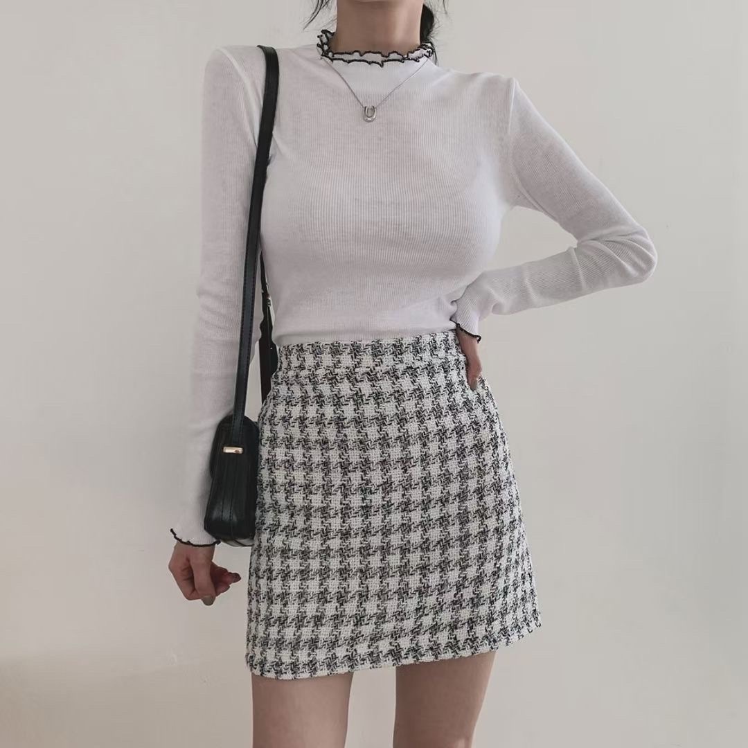 (現貨) KR 拼色捲捲邊內搭 (2COLORS)