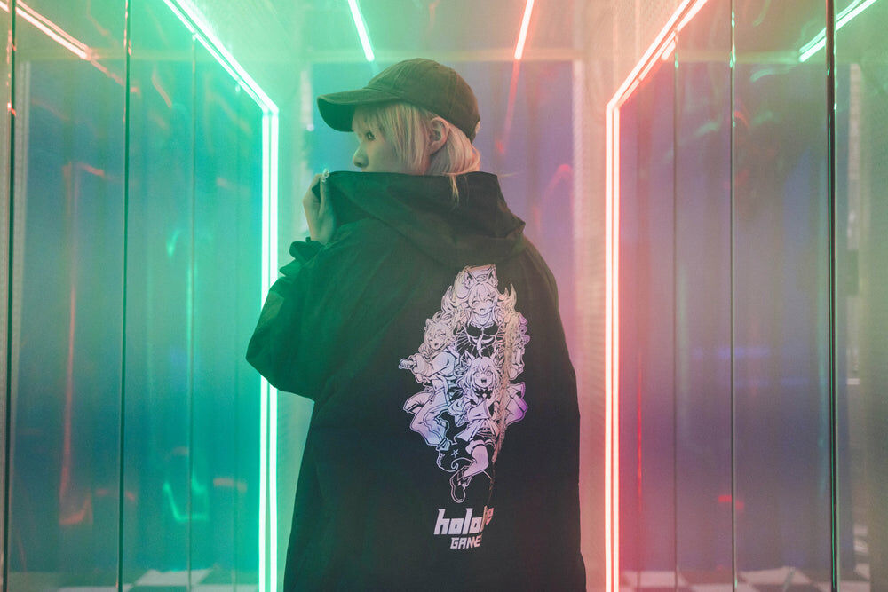 「尾數」「官方代購」Hololive GAMER X OMOCAT - hololive GAMERS Black Camo Windbreaker
