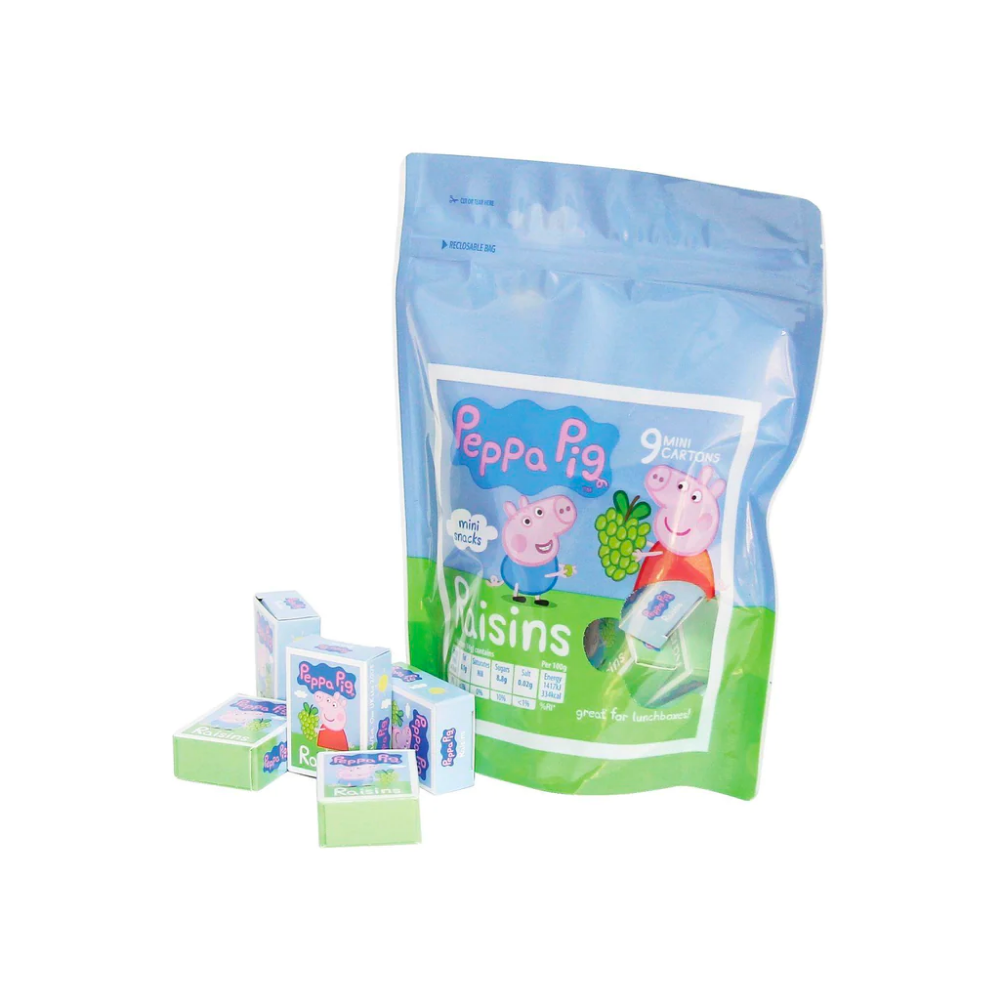 Peppa Pig 全素無添加糖提子乾 9x14g （12個月或以上嬰幼兒小食）（92903）