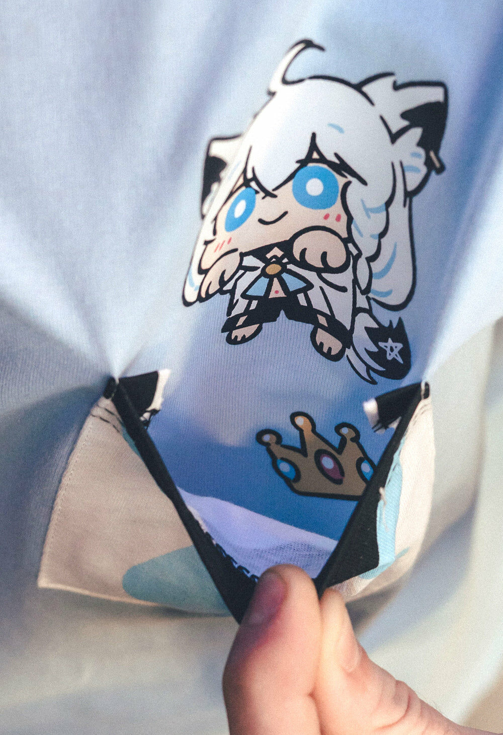 「官方代購」Hololive GAMER X OMOCAT - SHIRAKAMI FUBUKI Pocket T-Shirt