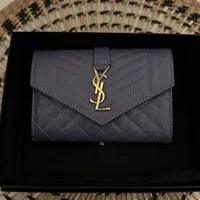 [S] YSL ENVELOPE SMALL ENVELOPE WALLET IN MIX MATELASSÉ GRAIN DE POUDRE EMBOSSED LEATHER, SYSL17 (SYSL17)
