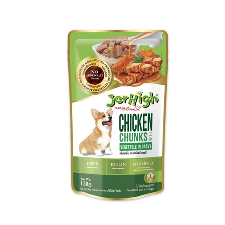 JERHIGH DOG WET FOOD POUCH 120G