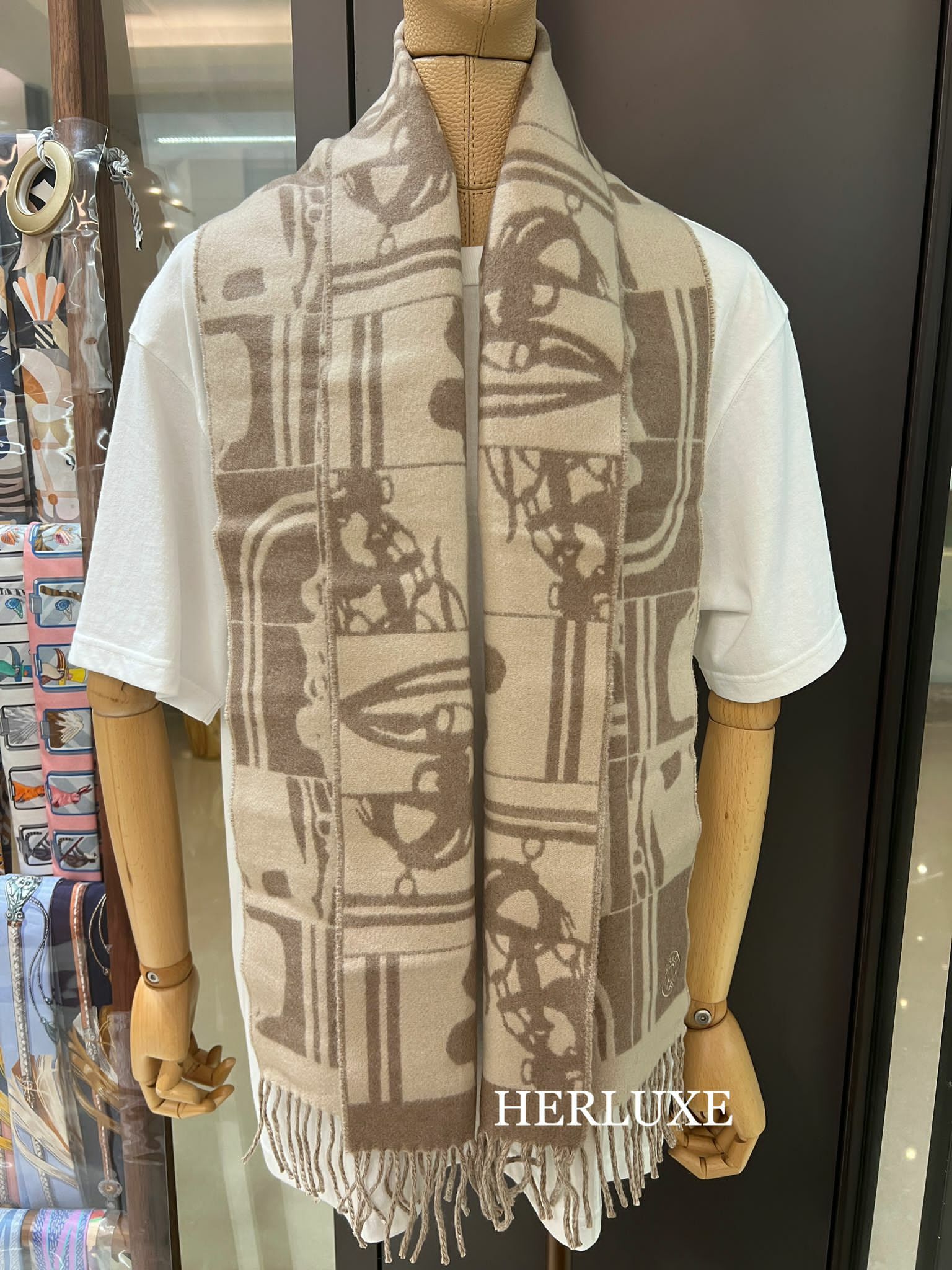 Muffler 100% cashmere grey 25x150cm