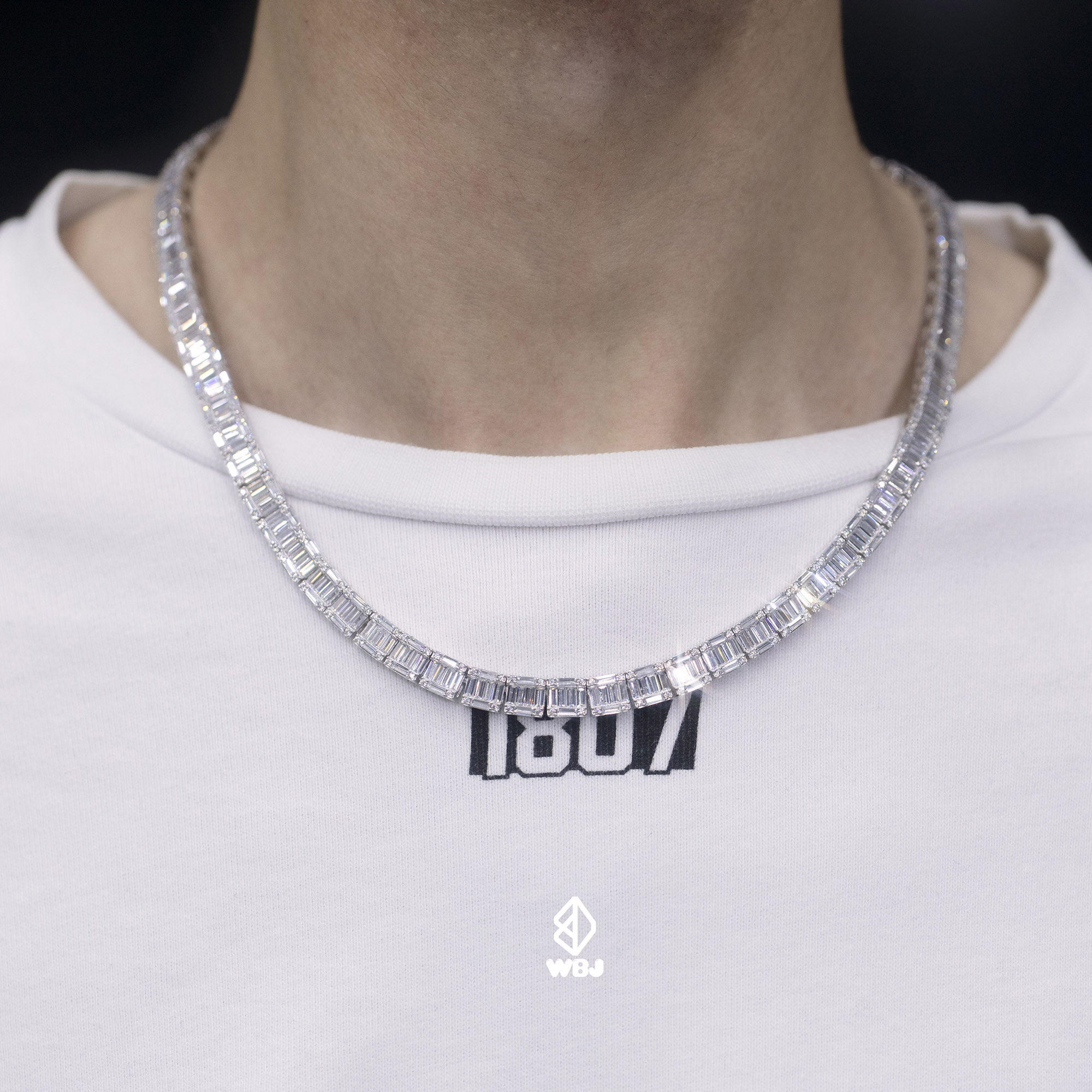 7mm 拼鑲T方項鍊