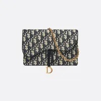 [S] DIOR SADDLE POUCH,BLUE DIOR OBLIQUE JACQUARD, S5620CTZQ_M928 (SDD33)