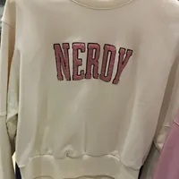 [S] NERDY W'S BOUCLE LOGO SWEATSHIRT,IVORY, PNEF23SW120304 (SN385)