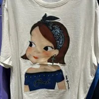 [S] YSW RIA IN DRESS PRINT T-SHIRT,WHITE, H2WTS11WHRAF (SYW245)