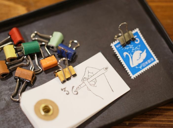 日本36Sublo．皮革超迷你長尾夾 (顏色隨機3色一組)