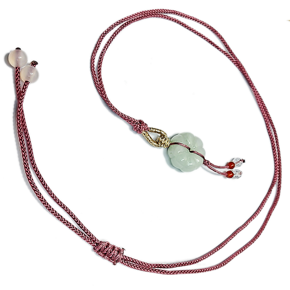 花形平安扣{玉}&中國結項鍊【十方】152954