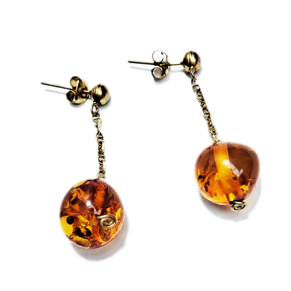琥珀耳環【十方】153014