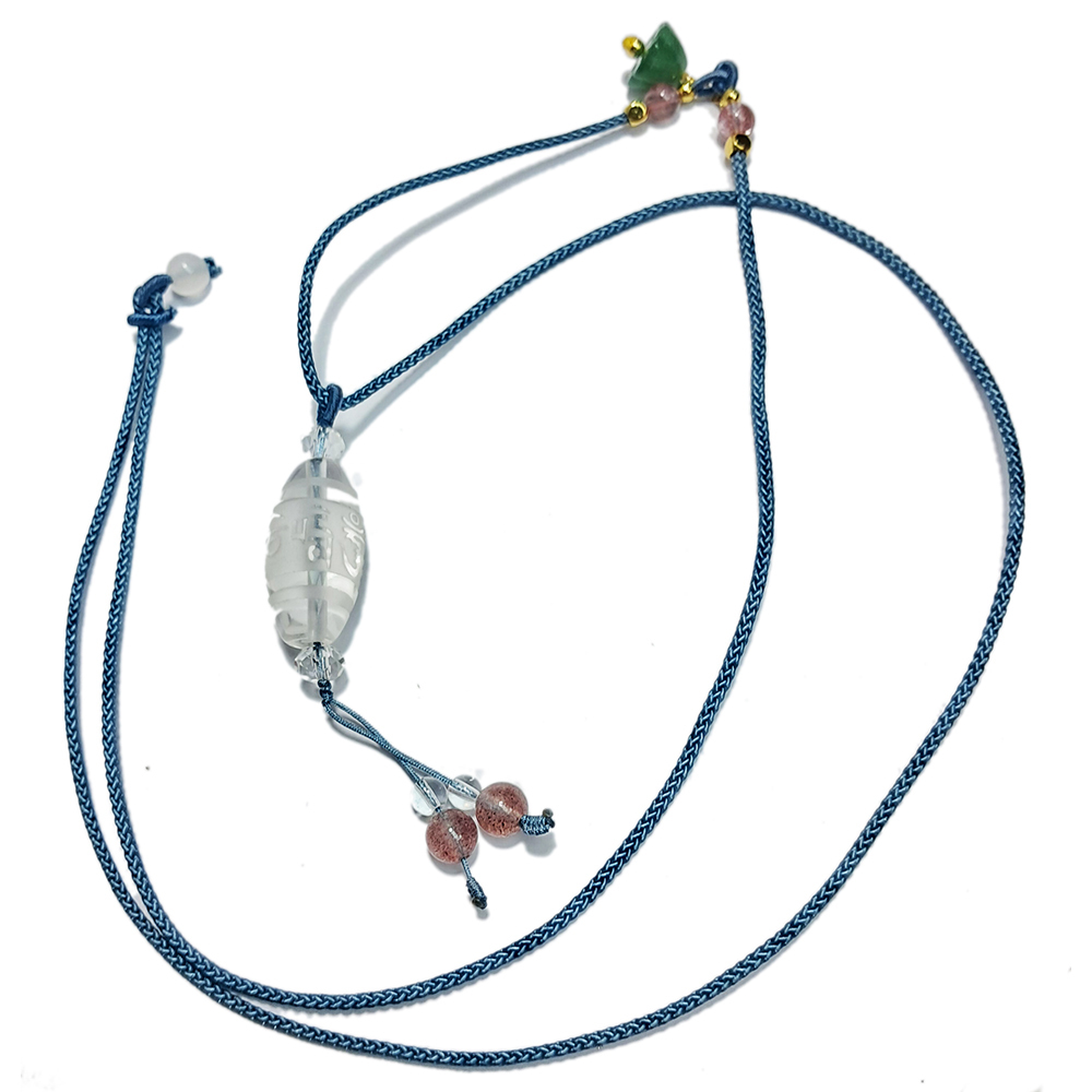 六字箴言{水晶}天珠&蓮花中國結項鍊【十方】152927