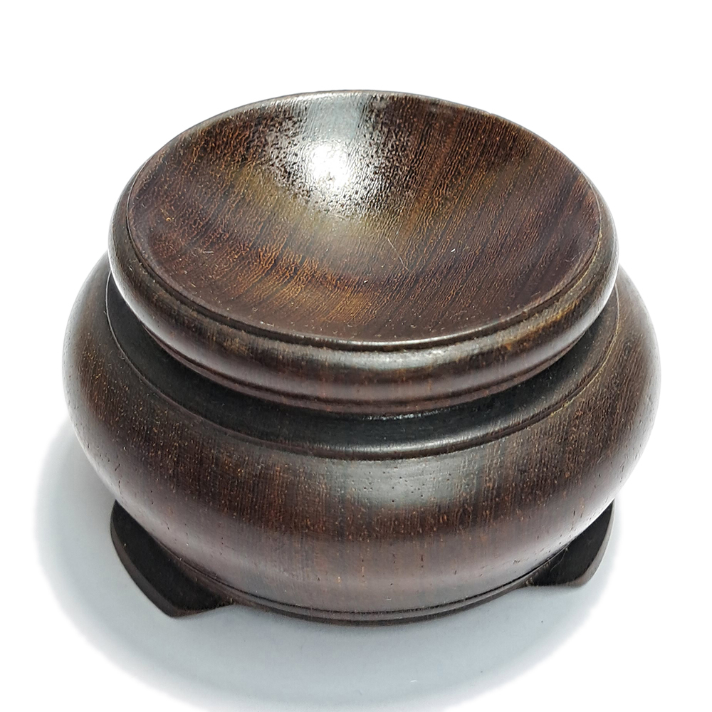 紫檀木球座7.6*4.6公分【十方】153022