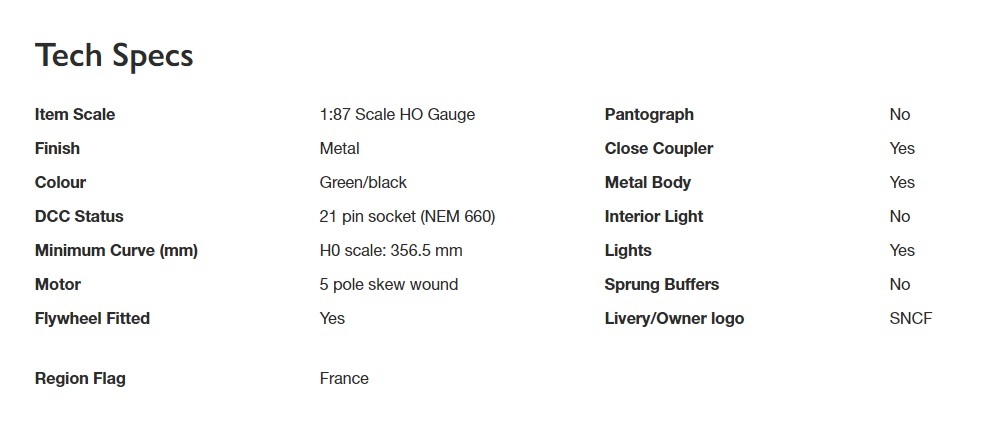 Jouef HJ2415S HO規 數位音效蒸氣車