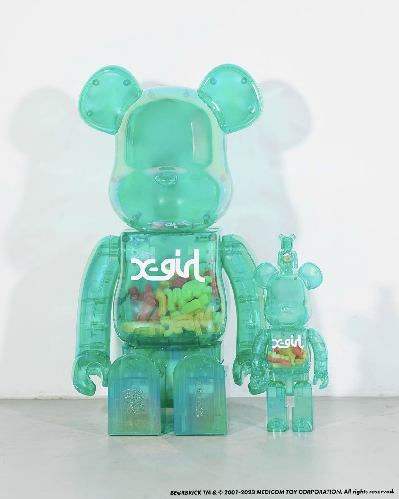 BE@RBRICK - BE@RBRICK X-girl CLEAR GREEN Ver. 400％ BE@RBRICK SERIES 50