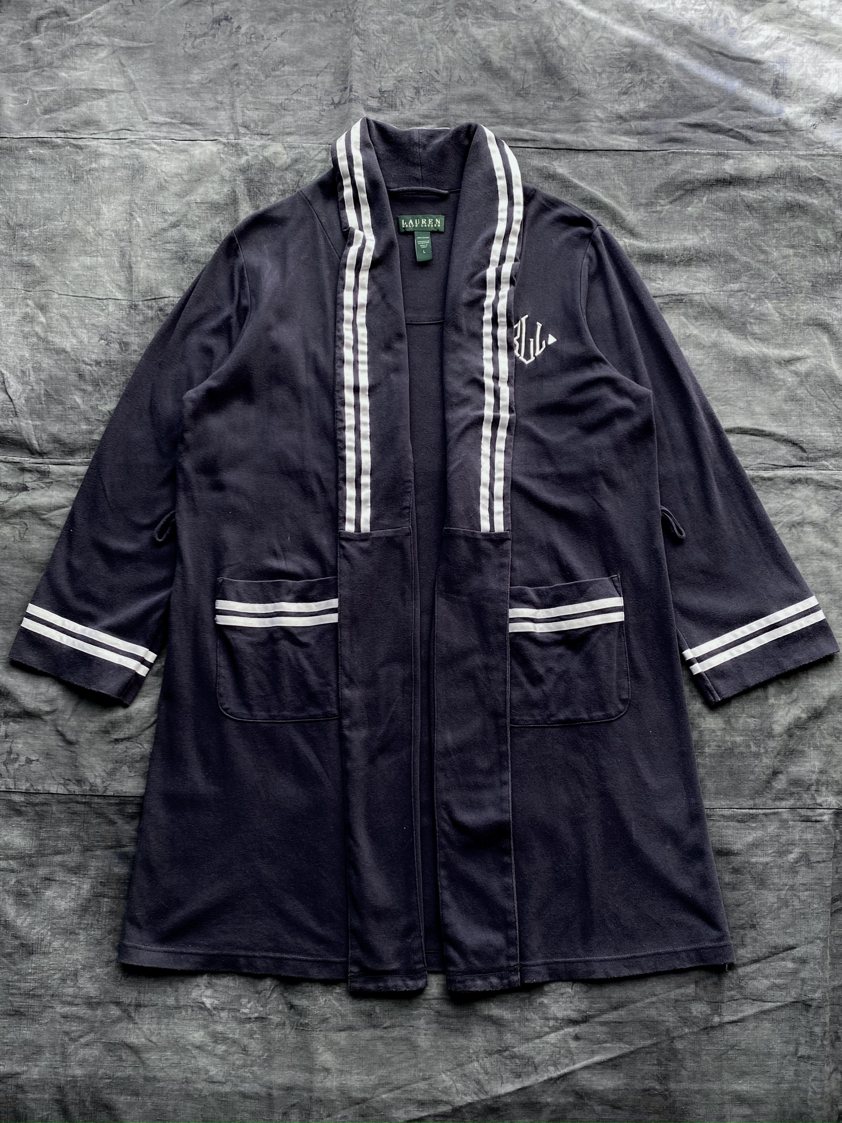 Vintage Sleeping Gown/ Ralph Lauren古著海軍藍睡袍長版大衣