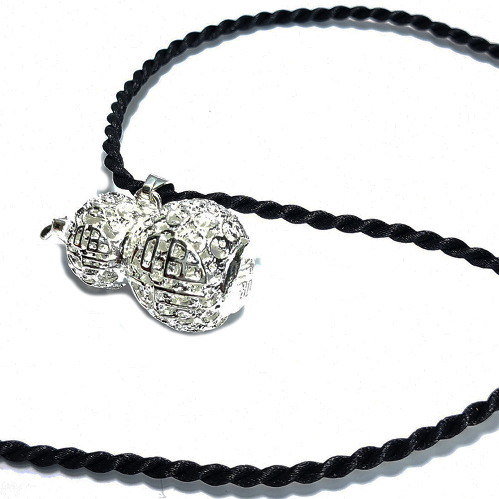 葫蘆{鍍銀}黑繩項鍊【十方】152949