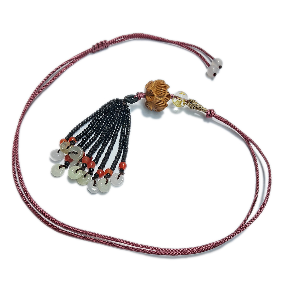 蓮花{桃木}&中國結項鍊【十方】152971