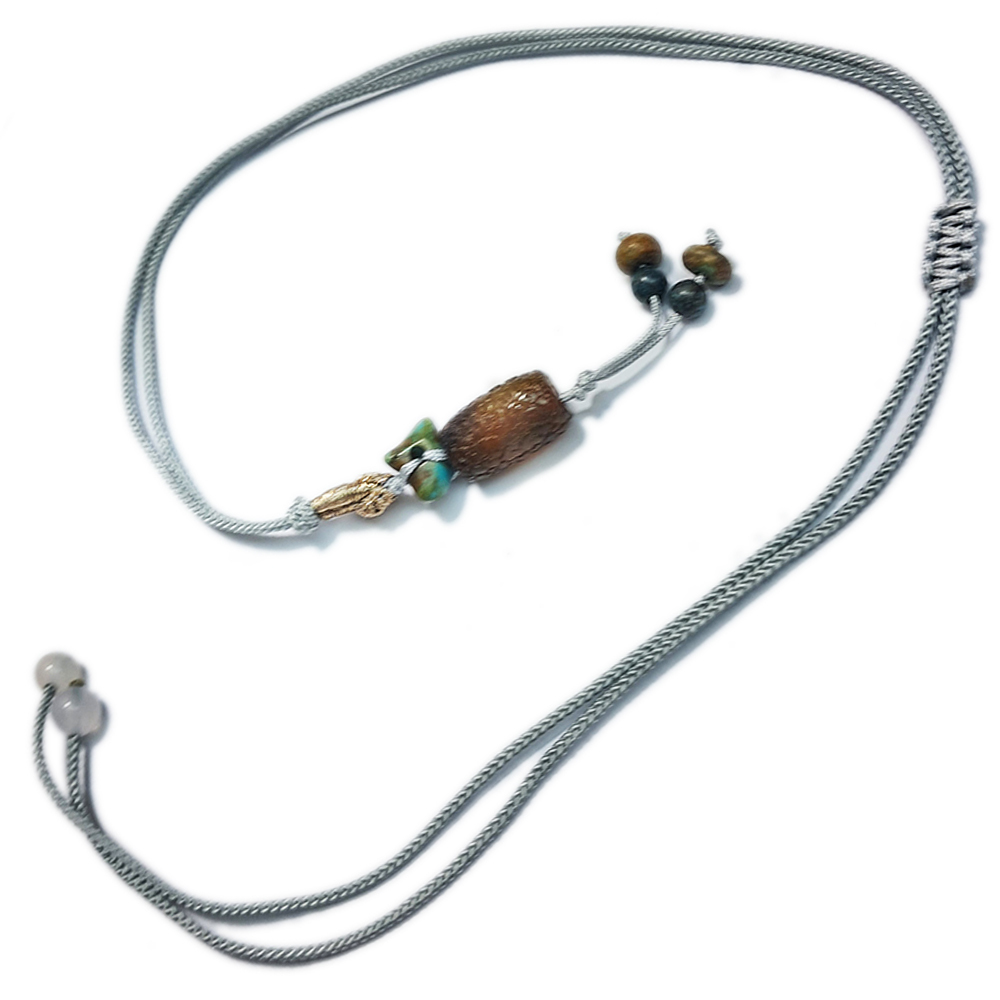 玉髓{火供珠}&綠松石&中國結項鍊【十方】152966