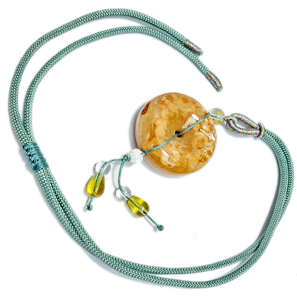 龍宮舍利平安扣37mm&中國結項鍊【十方】152995