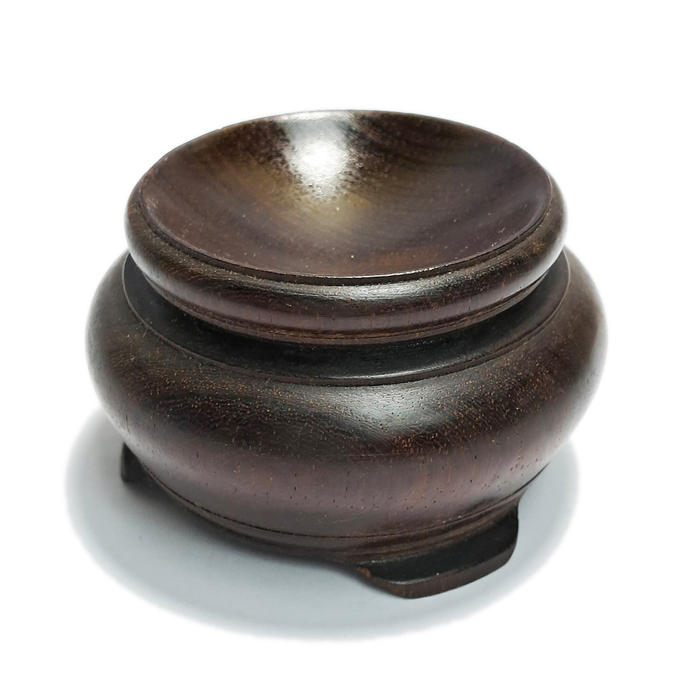 紫檀木球座7.6*4.6公分【十方】153022