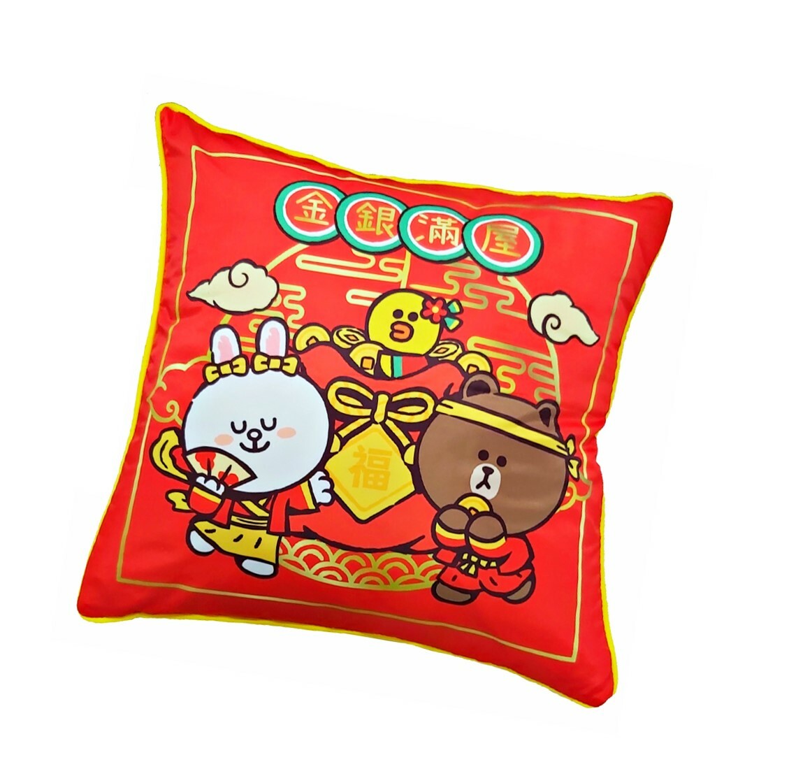 LINE FRIENDS - 咕臣 抱枕(新年版)