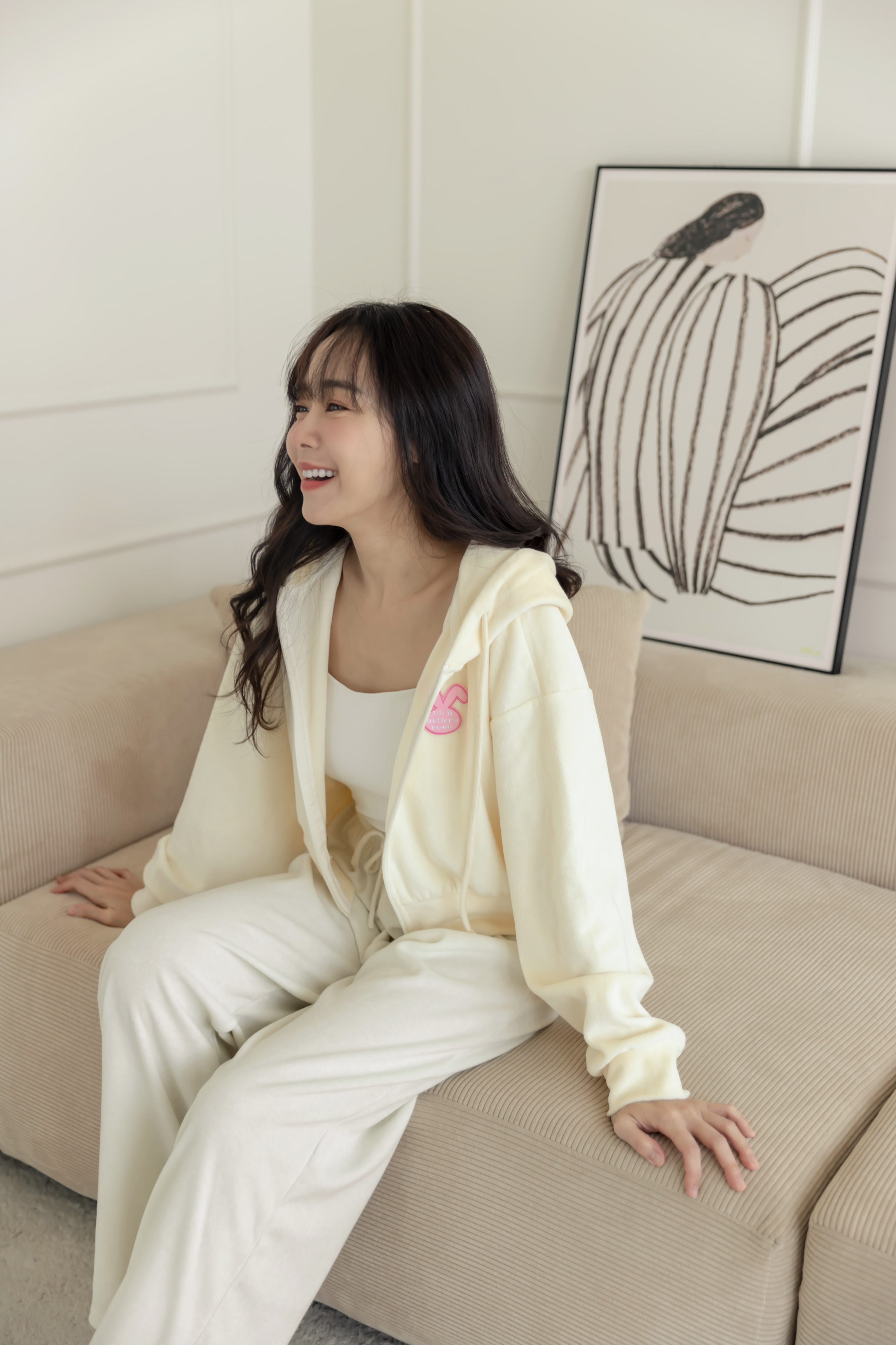 毛巾布奶油白短外套