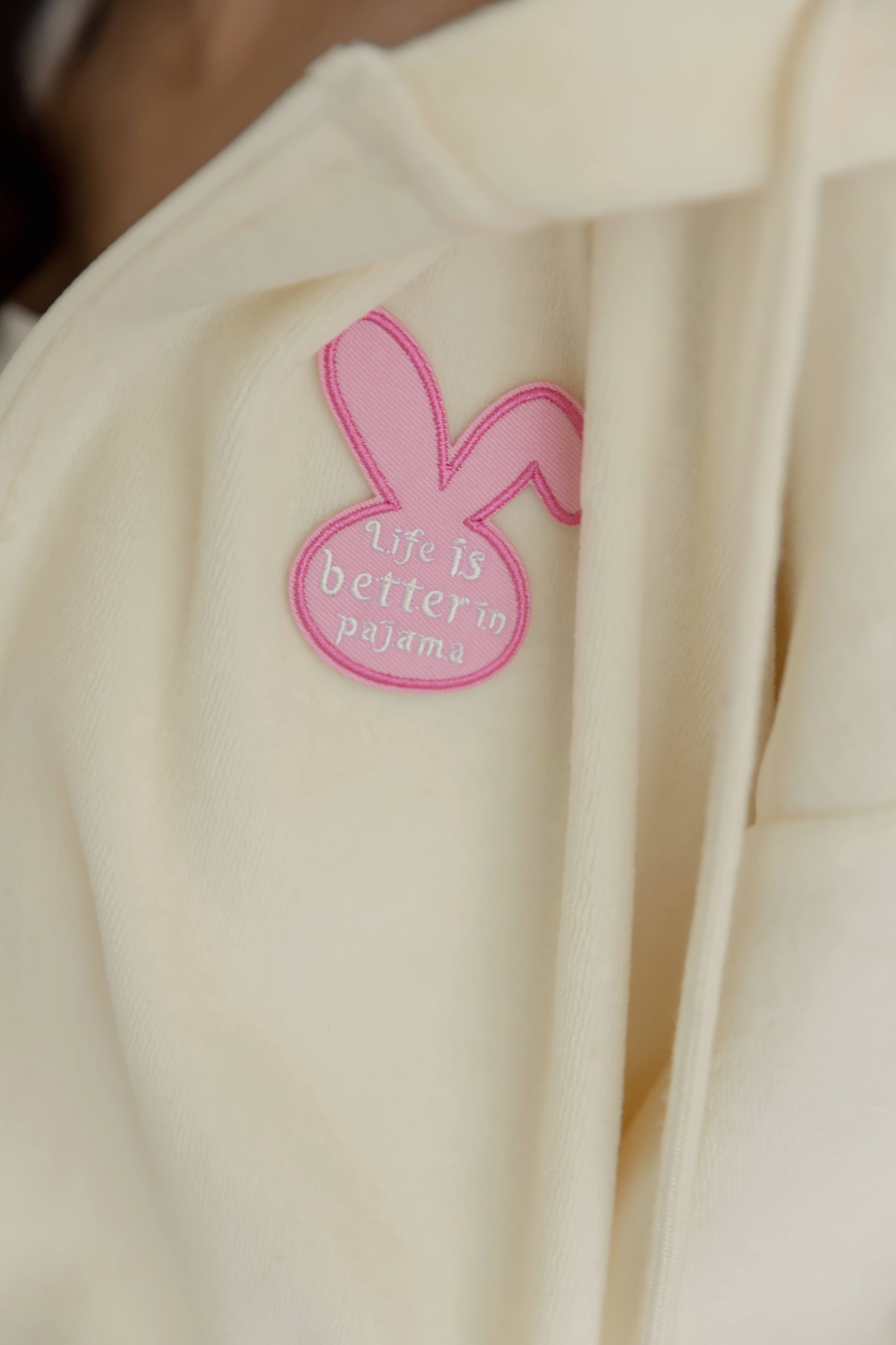 毛巾布奶油白短外套