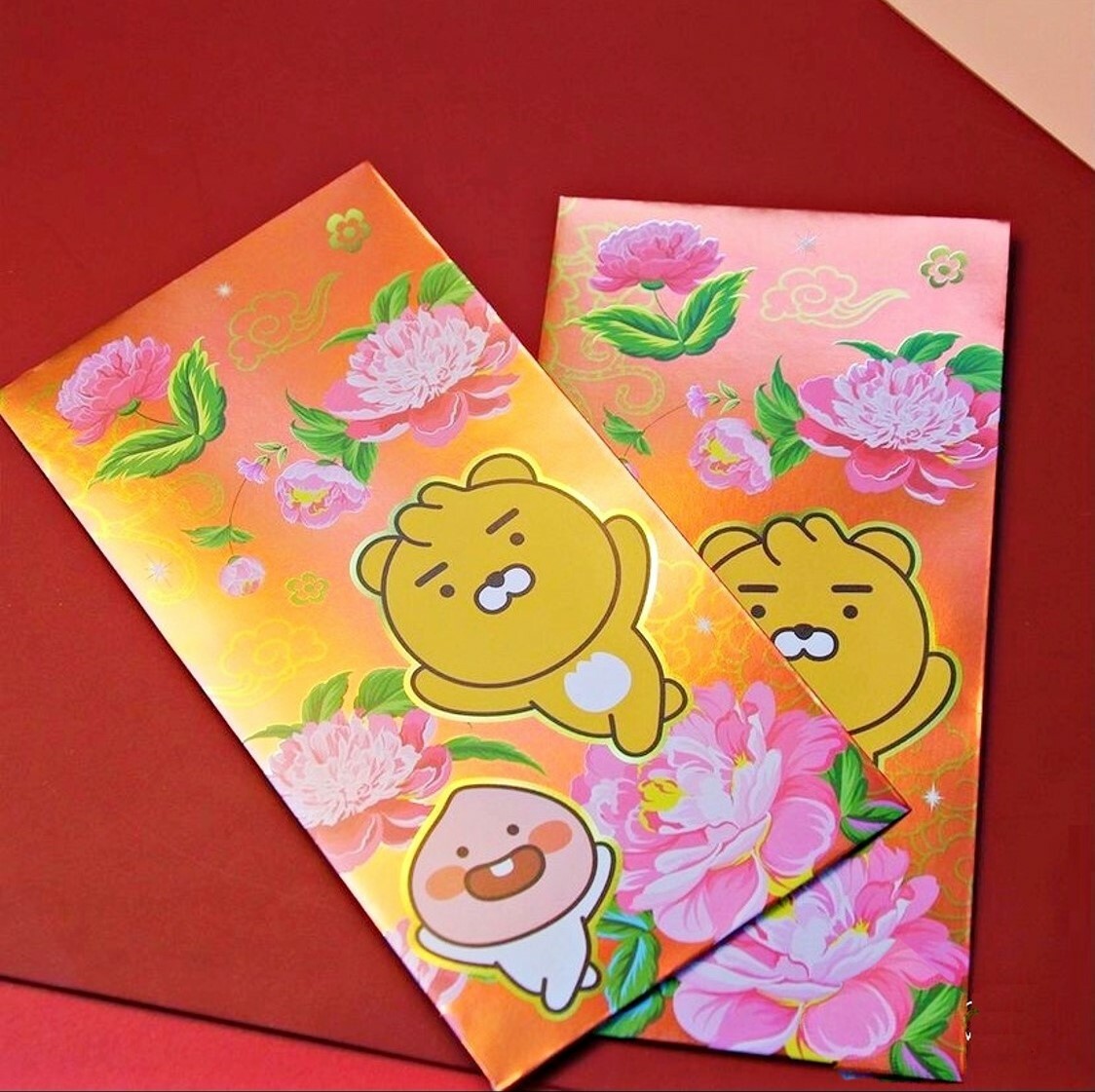 Kakao Friends - 利是封套裝-金屬紙  6P(長方版)