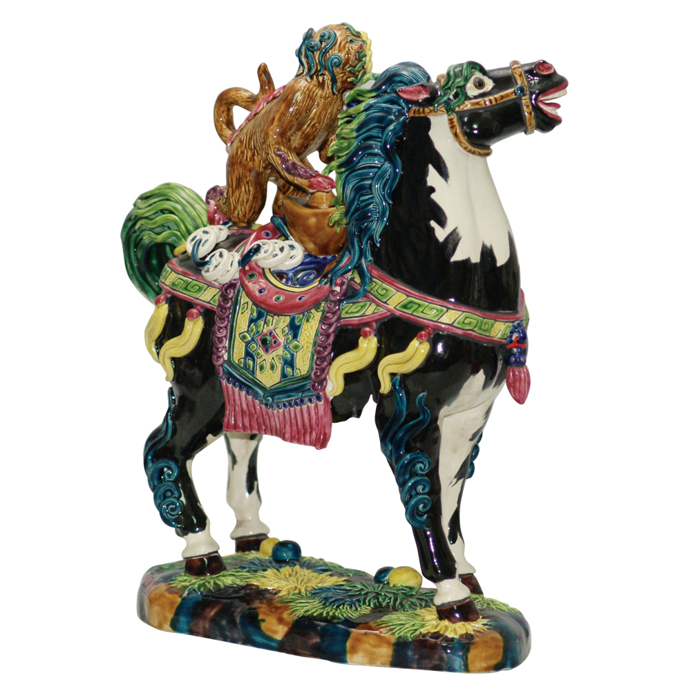 鹿港窯禮品館｜居家開運台灣國寶交趾陶馬上封侯