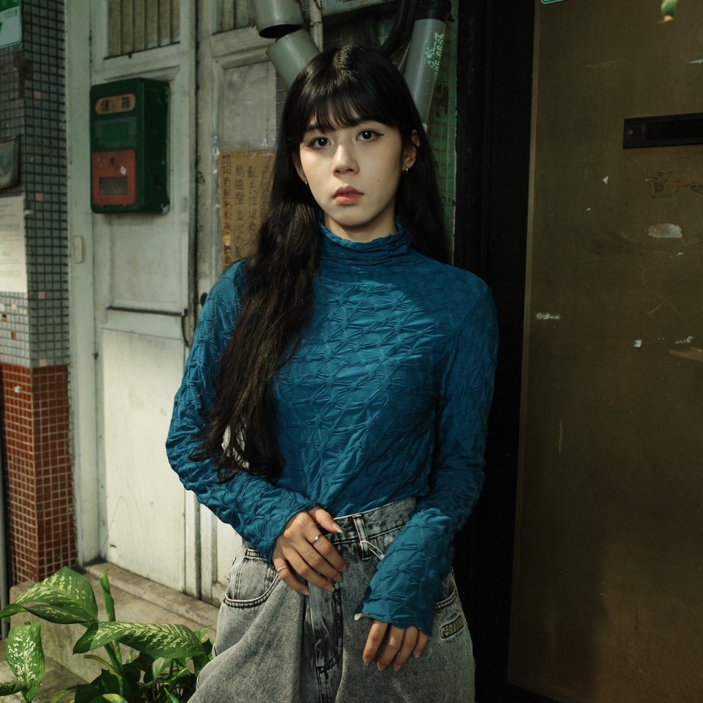 『Always_Good』皺褶 微高領 打底 內搭上衣