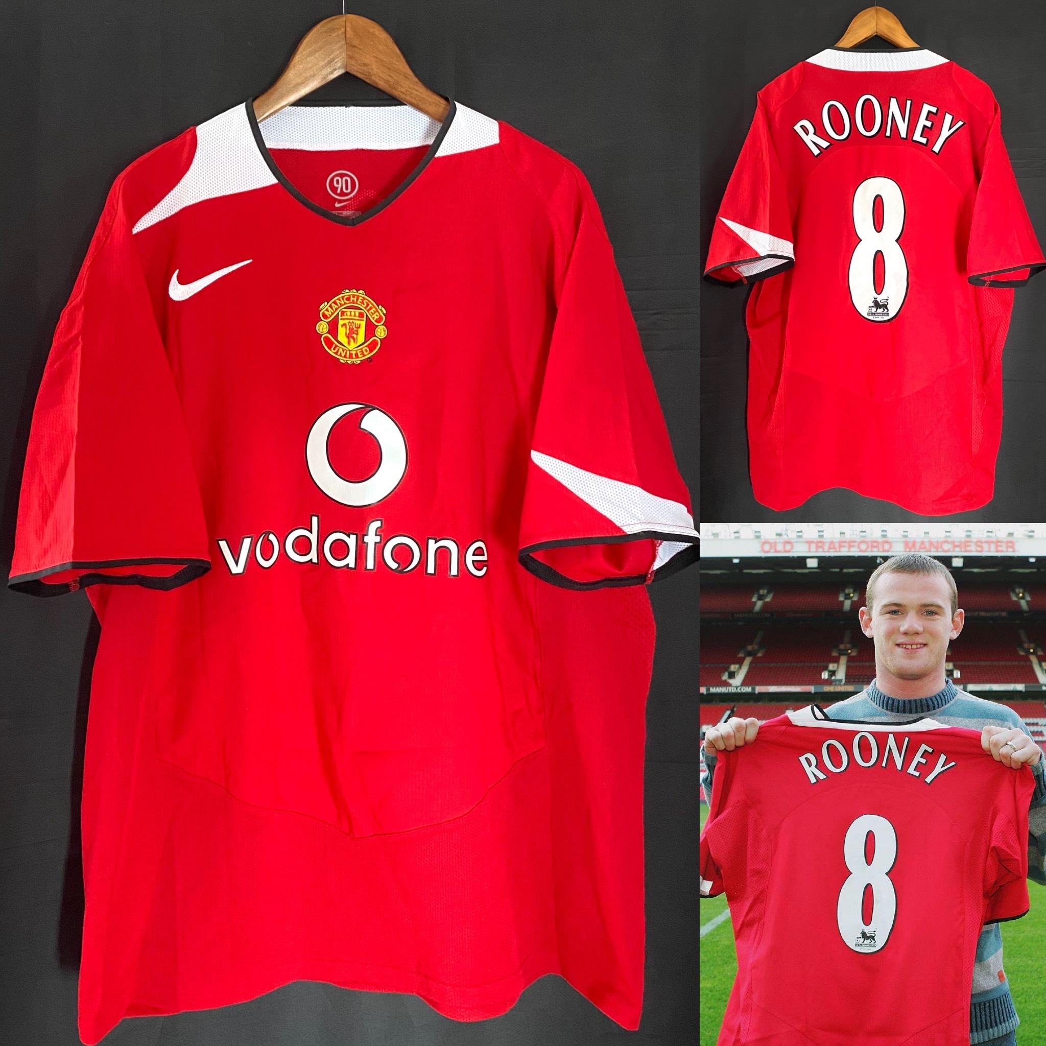Manchester United 2004-2006 Nike Home Shirt #8 ROONEY