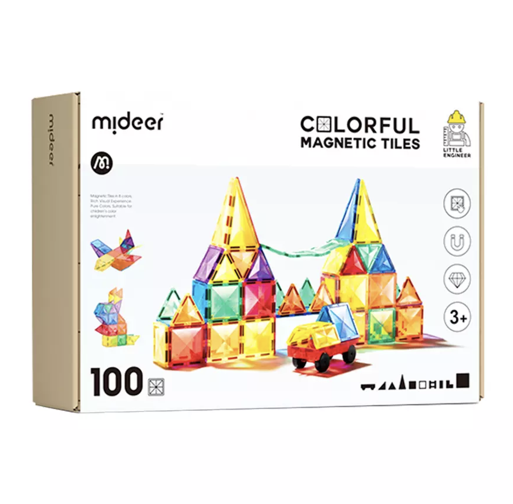 MiDeer多彩透光磁力片100片