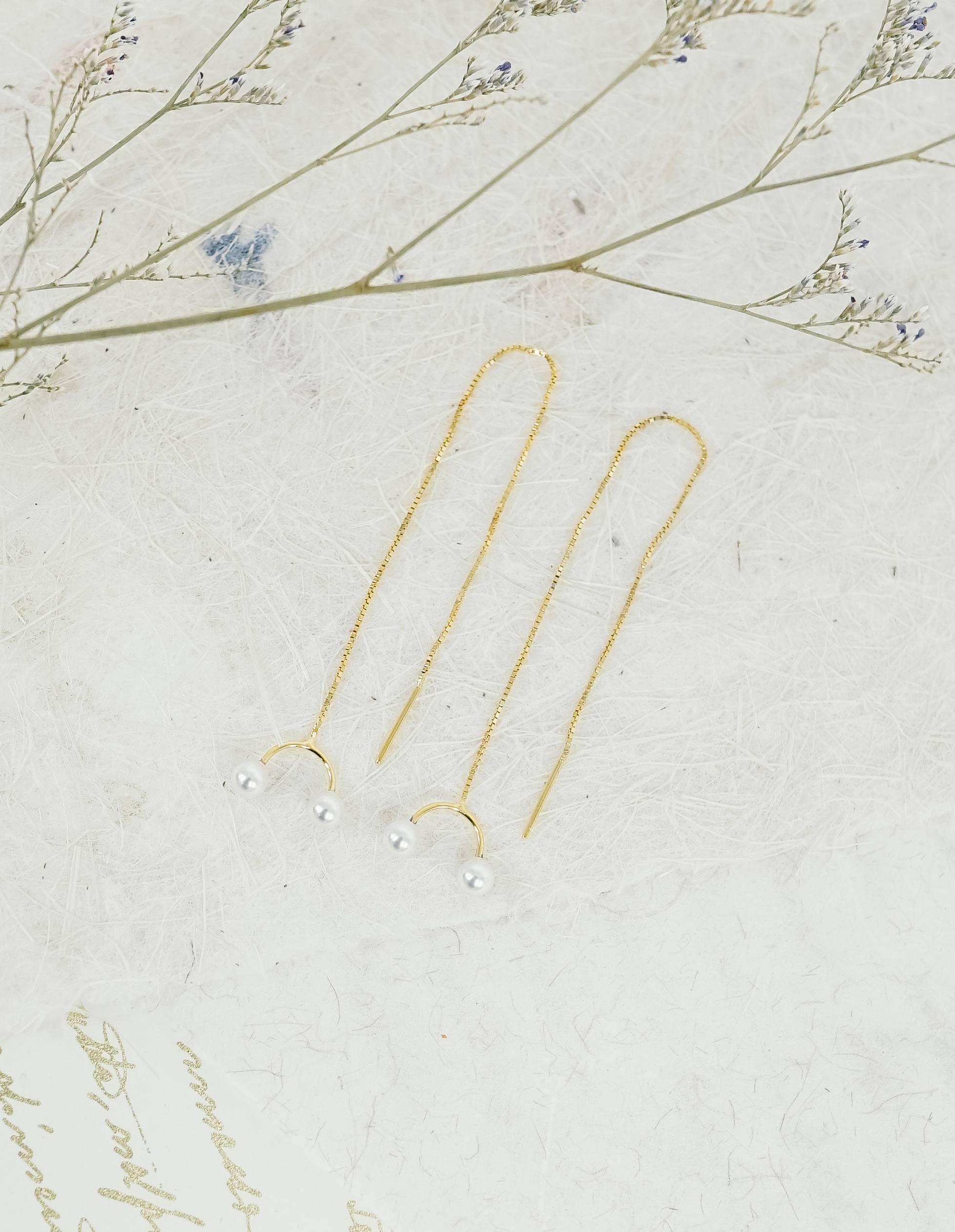 925 純銀小天秤細鍊耳環