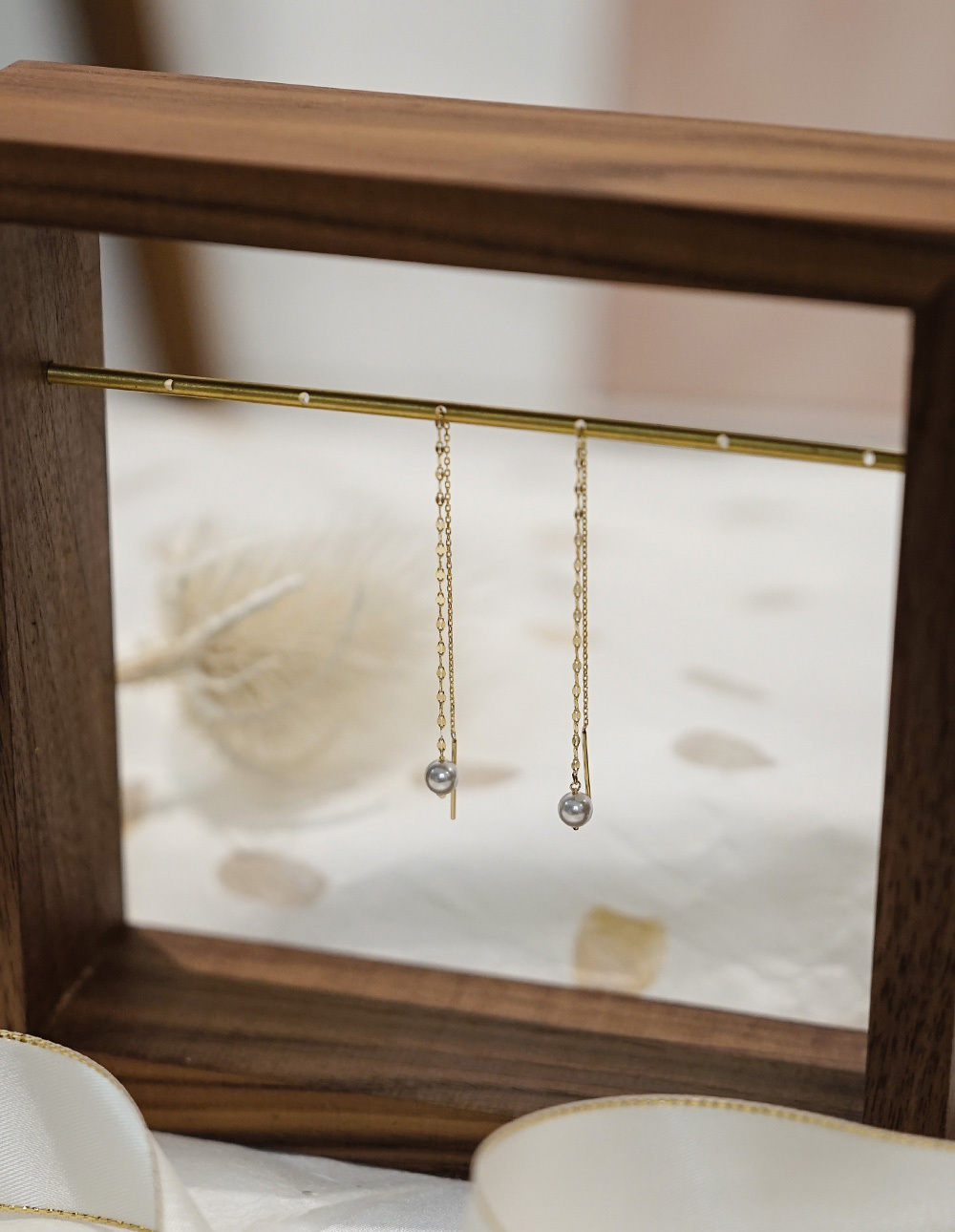 925 純銀施華洛世奇單顆珍珠耳環