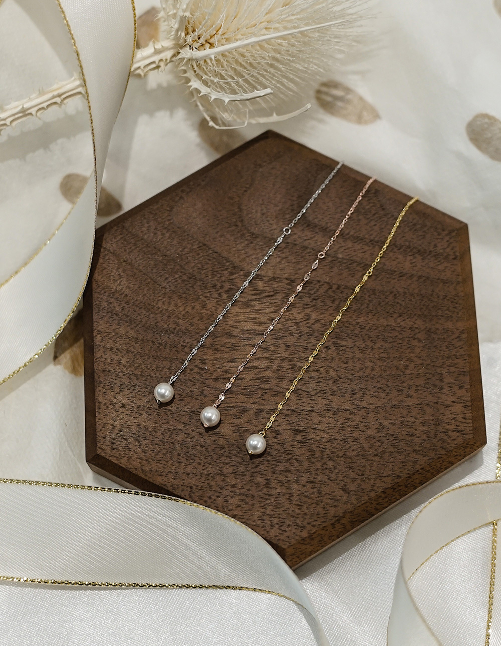 925 純銀施華洛世奇單顆珍珠耳環