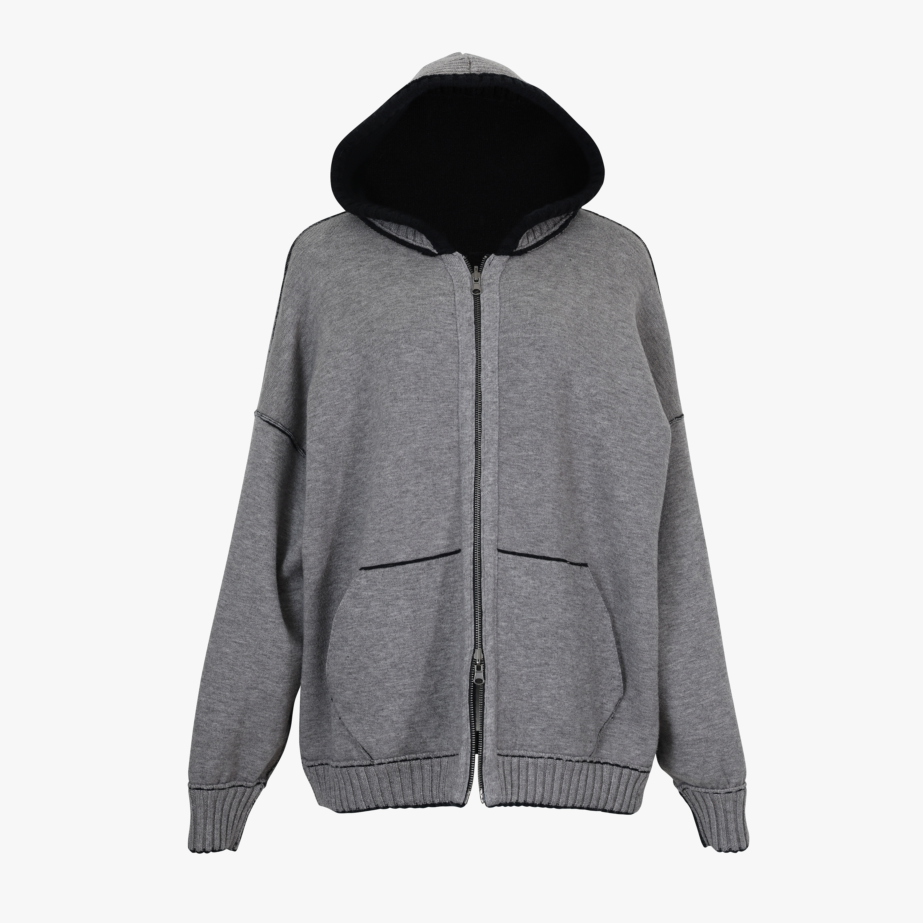 Two Ways Knit Hoodie Jacket