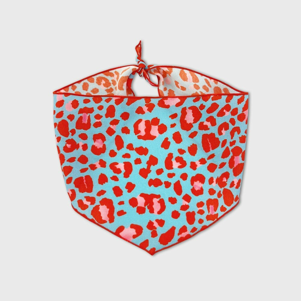 foreverybari new york 豹紋圍巾 (紅色)