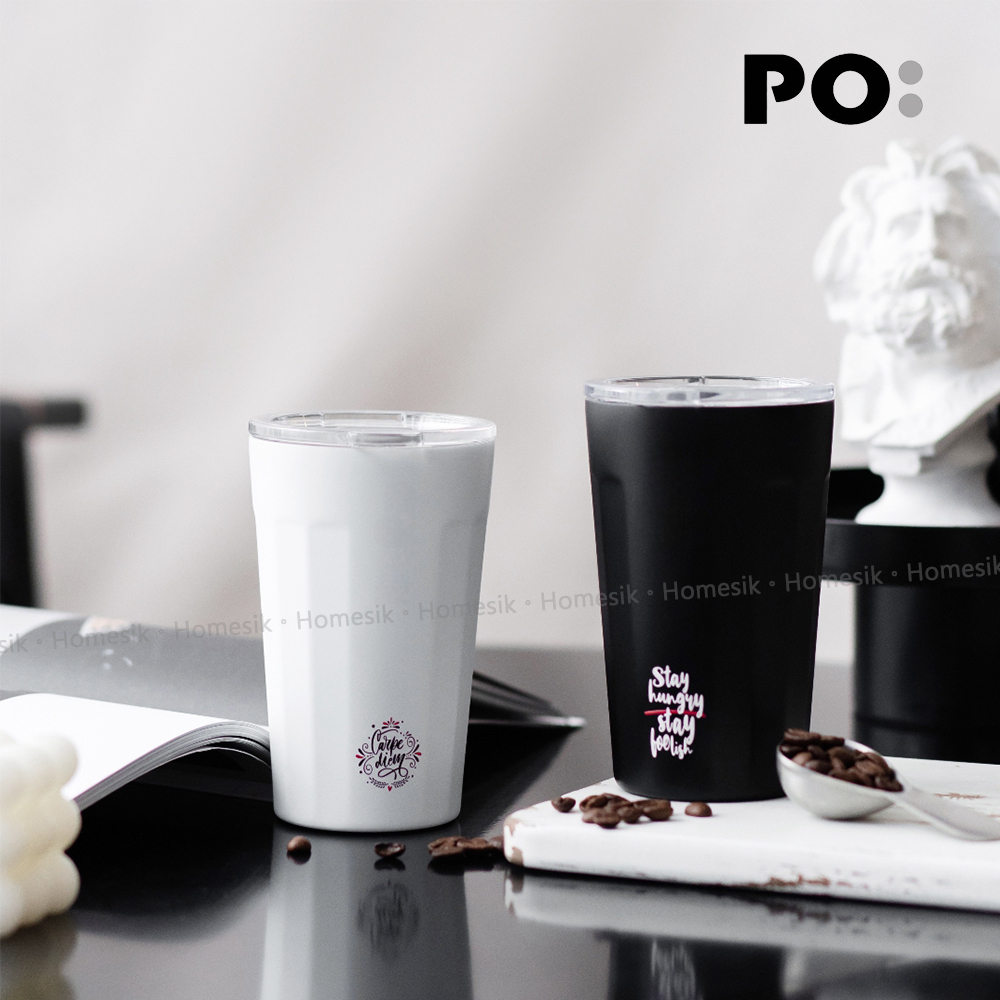 Carpe Diem 棱角保溫杯 16oz (白色) PO: 15124