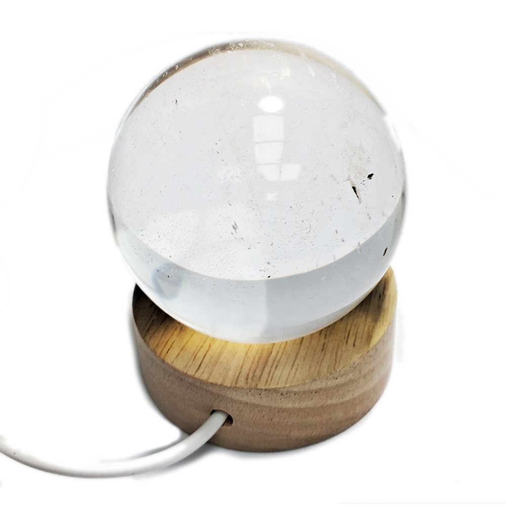 水晶球6.36公分&led燈座 【十方】153033