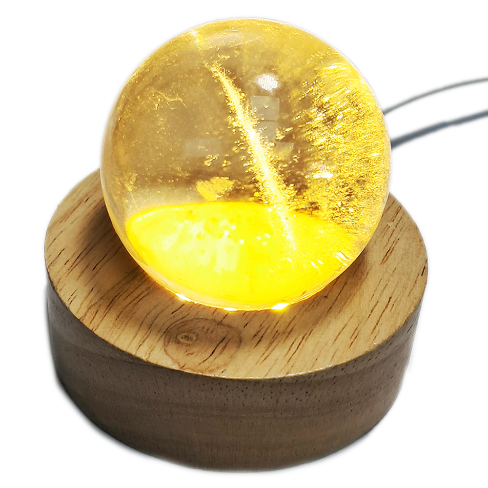 水晶球4.38公分&led燈座【十方】153036