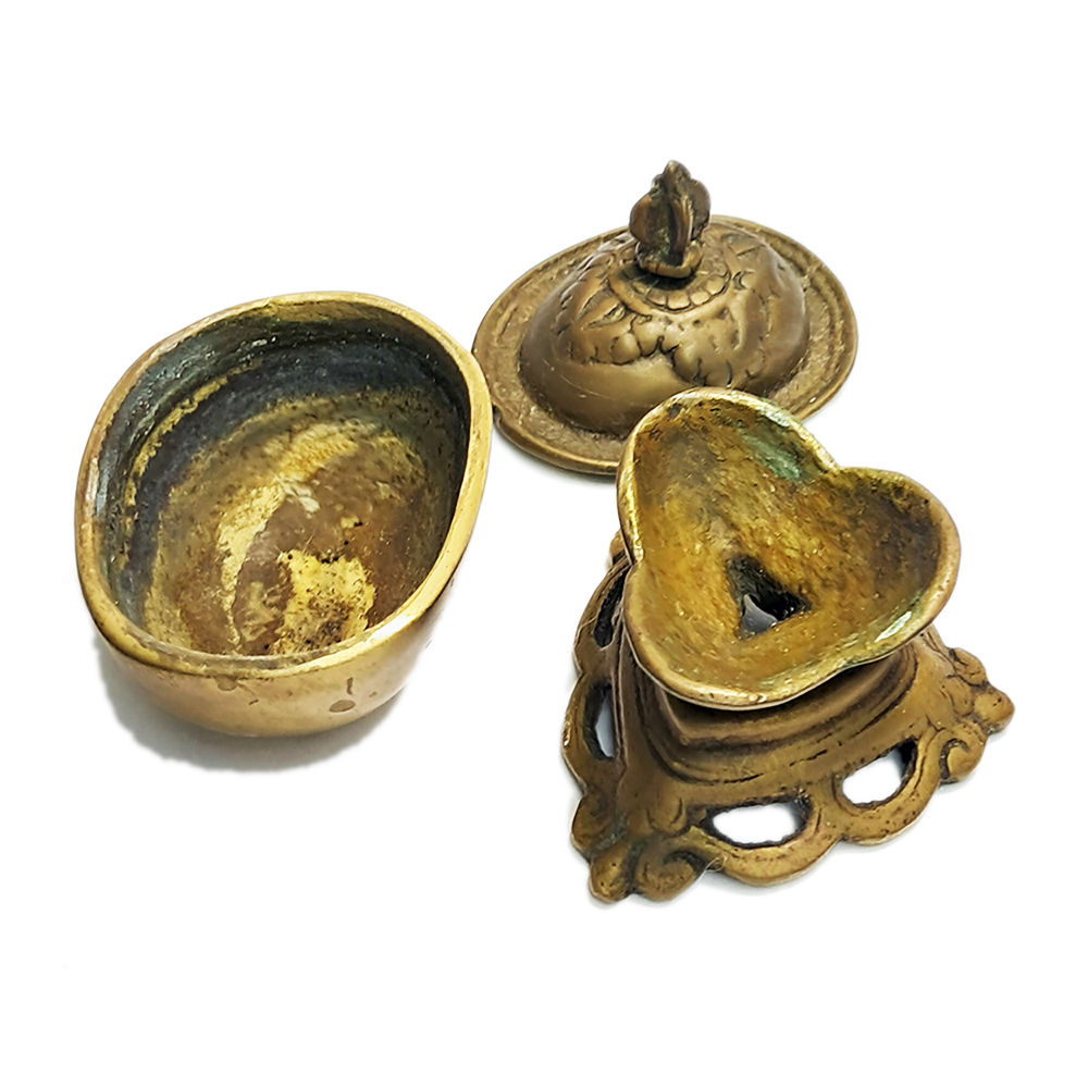 嘎巴拉護法杯{黃銅}老件【十方】153041