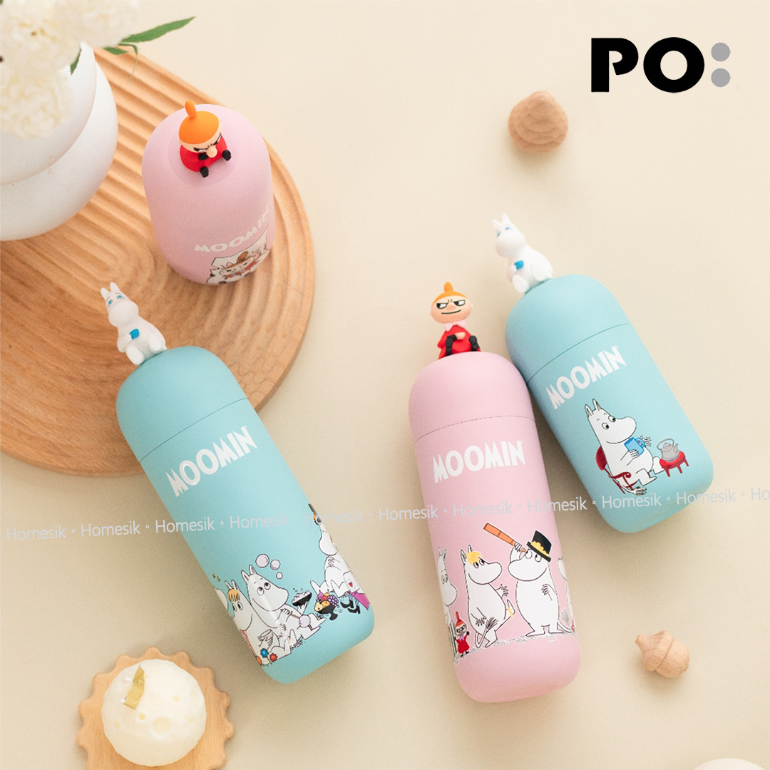 Moomin 姆明膠囊保溫杯(粉藍) 360ml 15182