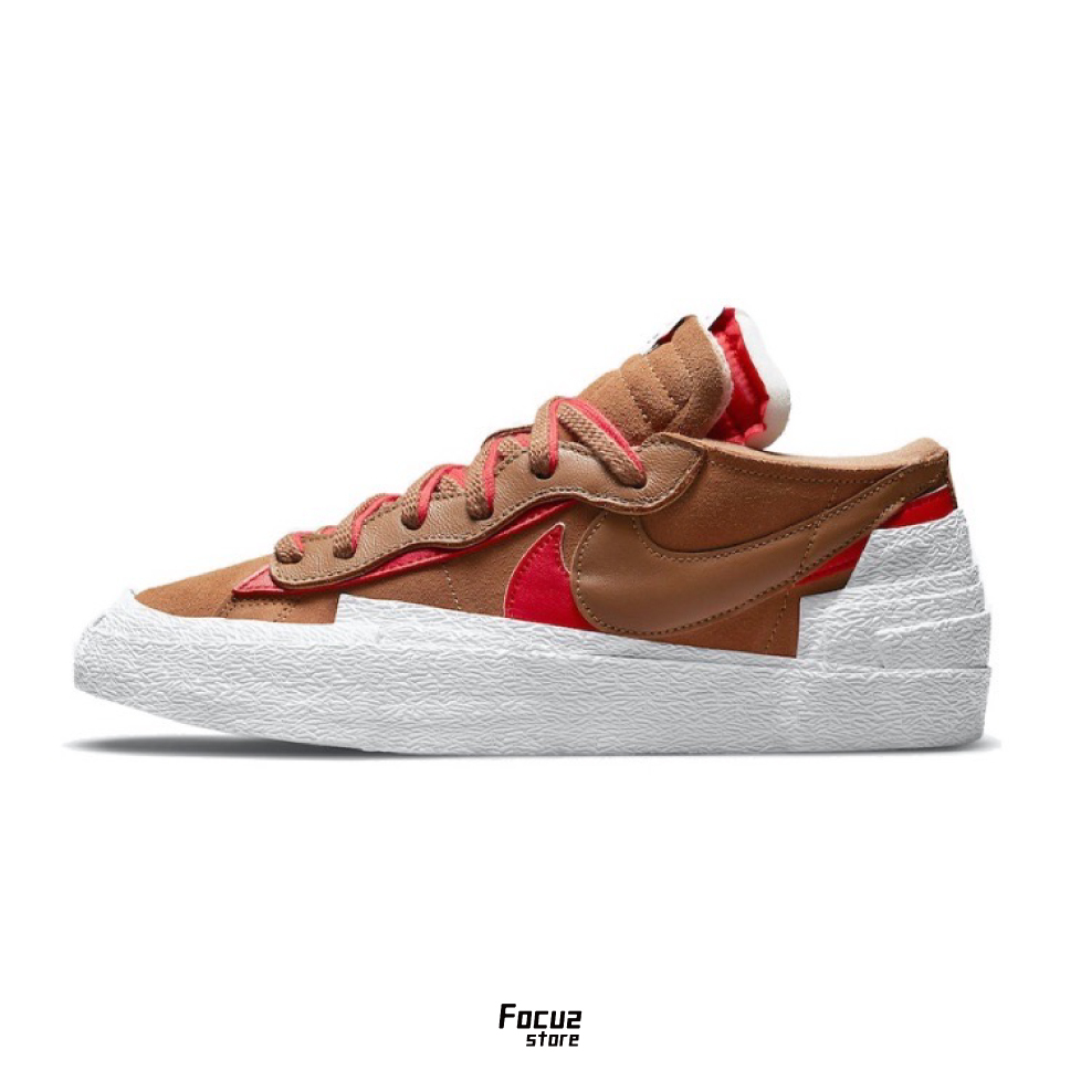 【Focus Store】預購 Sacai x Nike Blazer Low "British Tan" 棕紅色 DD1877-200