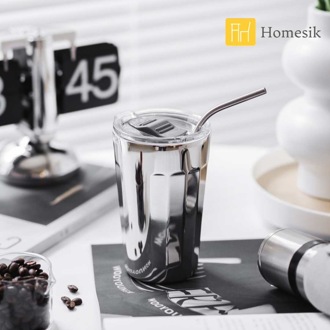 棱角保溫杯 16oz (銀色) PO: 15121 