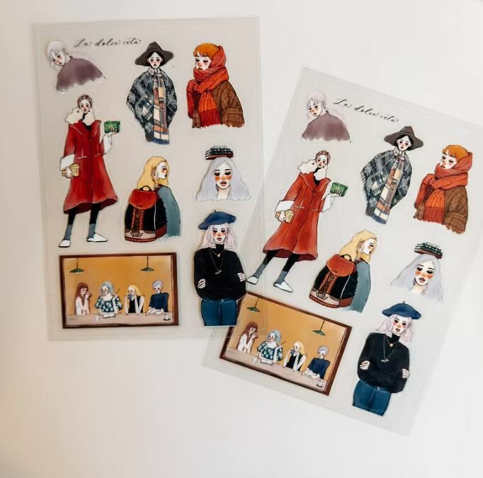 咚咚咚 冬天來了 透明貼紙 2張一組 聖誕貼紙｜甜蜜生活La dolce vita 臺灣